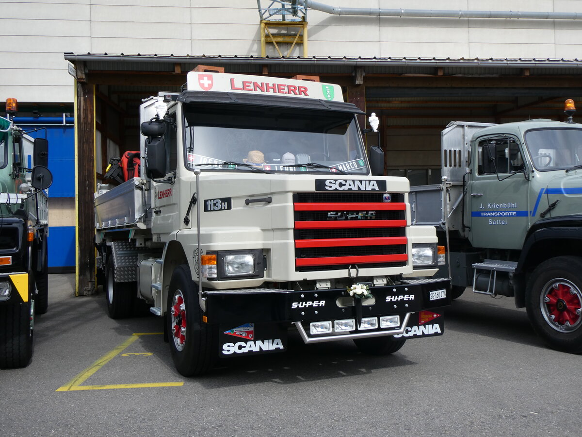 (261'900) - Lenherr, Diepoldsau - SG 160'174 - Scania am 4. Mai 2024 in Attikon, Wegm�ller
