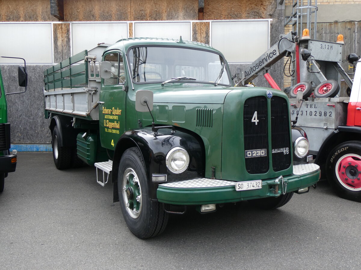 (261'916) - Scherer-Spuler, U.Siggenthal - Nr. 4/SO 37'432 - Saurer am 4. Mai 2024 in Attikon, Wegm�ller