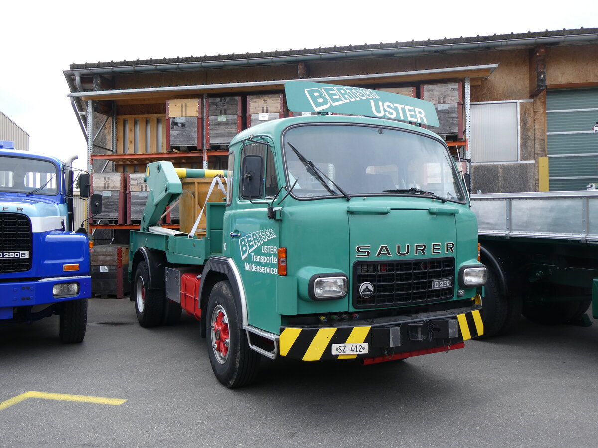 (261'920) - Bertschi, Uster - Nr. 10/SZ 412 - Saurer am 4. Mai 2024 in Attikon, Wegm�ller
