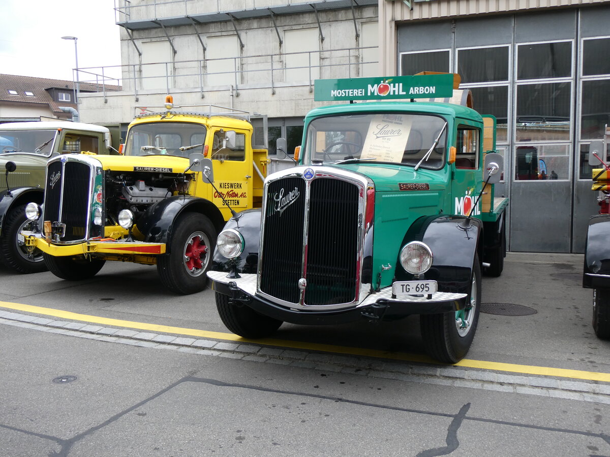 (261'957) - M�hl, Arbon - TG 695 - Saurer am 4. Mai 2024 in Attikon, Wegm�ller