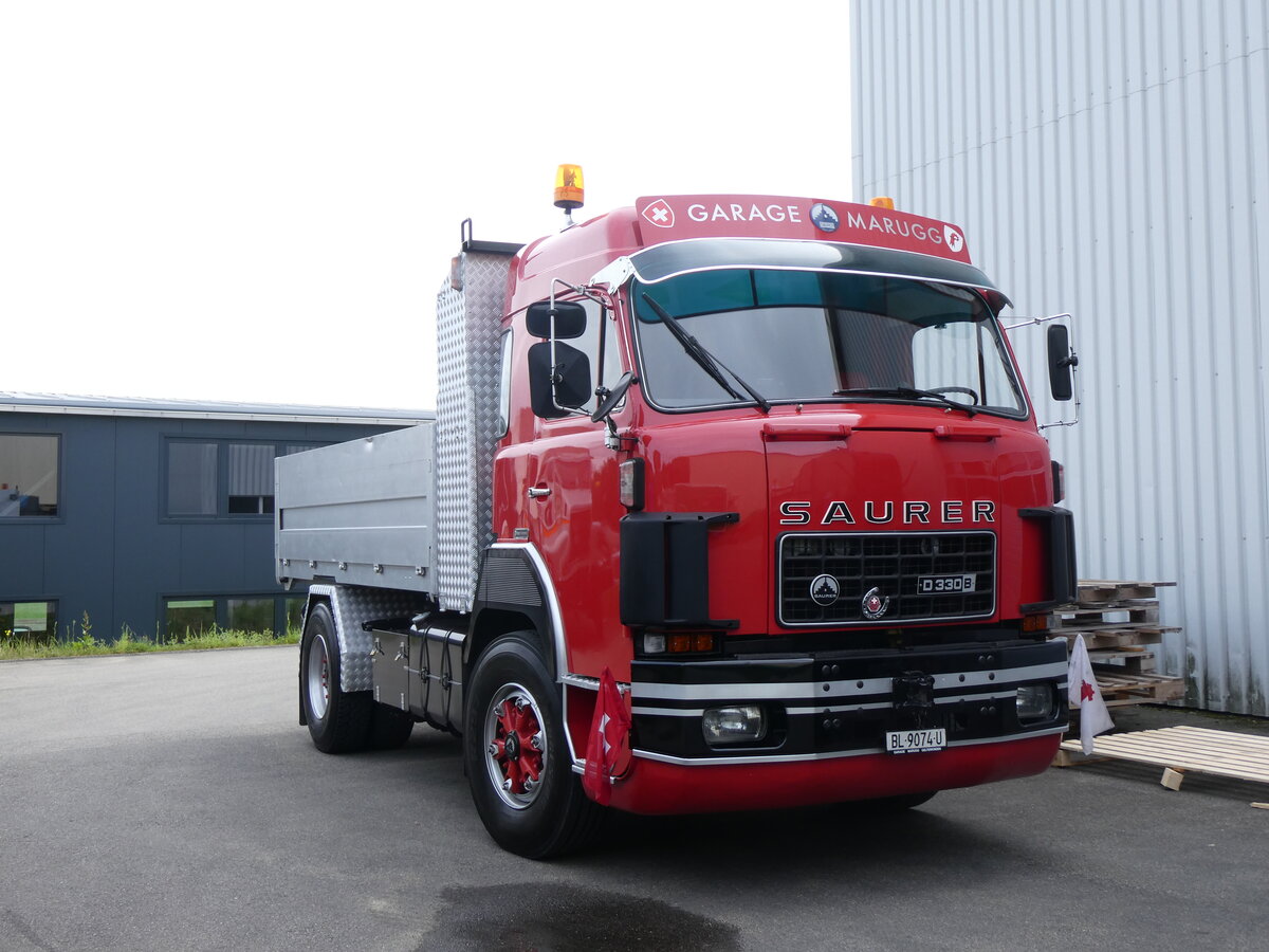 (262'021) - Marugg, Gelterkinden - BL 9074 U - Saurer am 4. Mai 2024 in Attikon, Wegm�ller