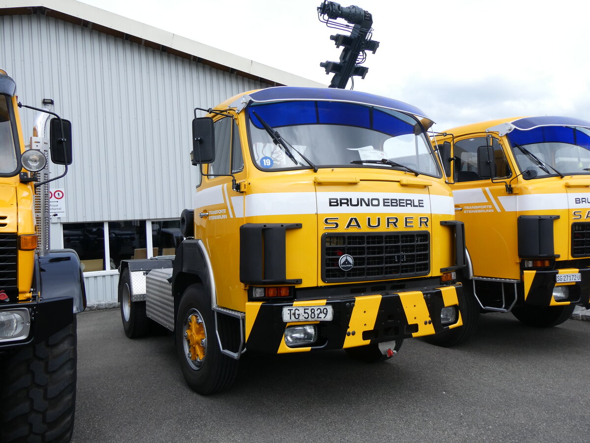 (262'030) - Eberle, Steinebrunn - TG 5829 - Saurer am 4. Mai 2024 in Attikon, Wegm�ller