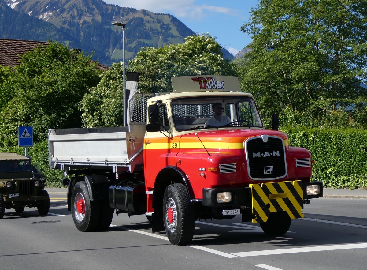 (262'486) - Dillier, Sarnen - Nr. 38/OW 1196 - MAN am 18. Mai 2024 in Sarnen, OiO