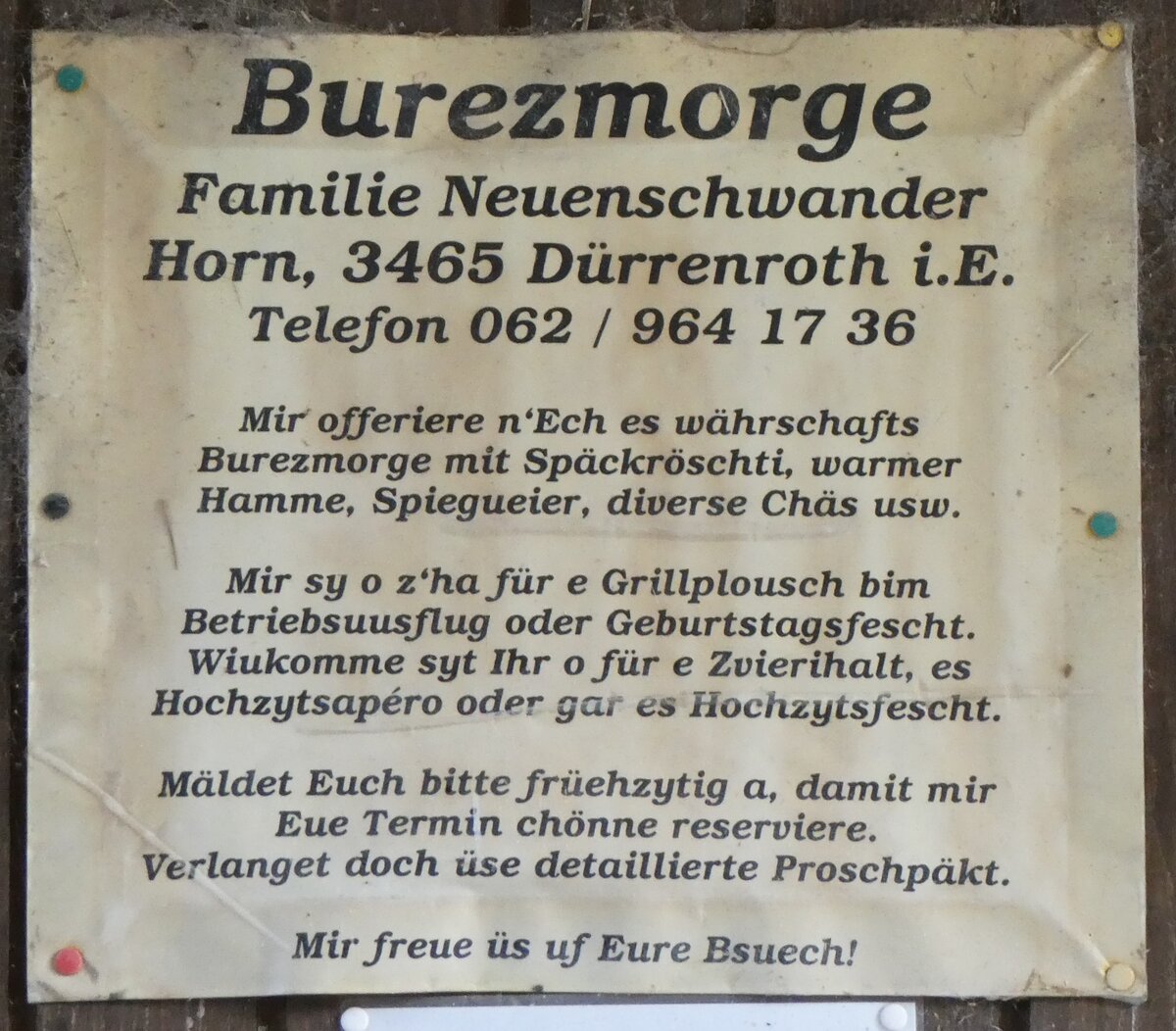 (263'175) - Infotafel f�r Burezmorge am 26. Mai 2024 in Horn bei D�rrentroth