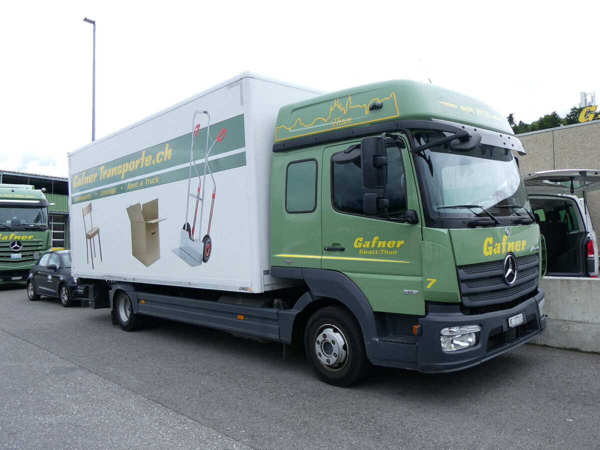 (263'322) - Gafner, Gwatt - Nr. 7/BE 27'713 - Mercedes am 1. Juni 2024 in Gwatt, Garage