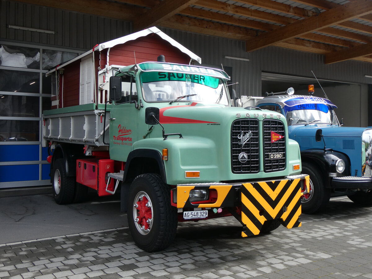 (263'859) - Holdener, Oberiberg - AG 548'329 - Saurer am 22. Juni 2024 in N�fels, FBW-Museum