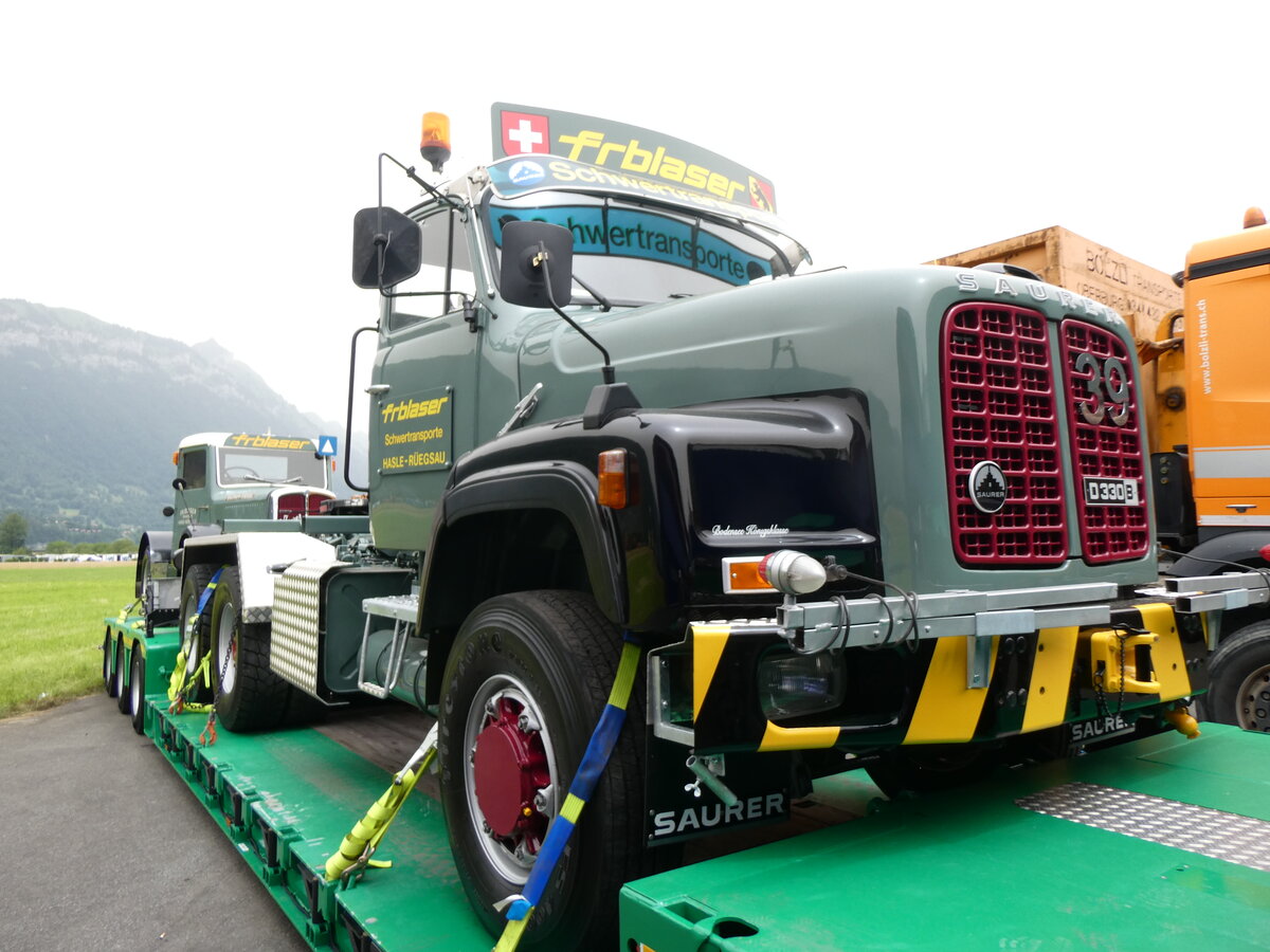 (264'179) - Blaser, Hasle-R�egsau - Nr. 39 - Saurer am 29. Juni 2024 in Interlaken, Flugplatz
