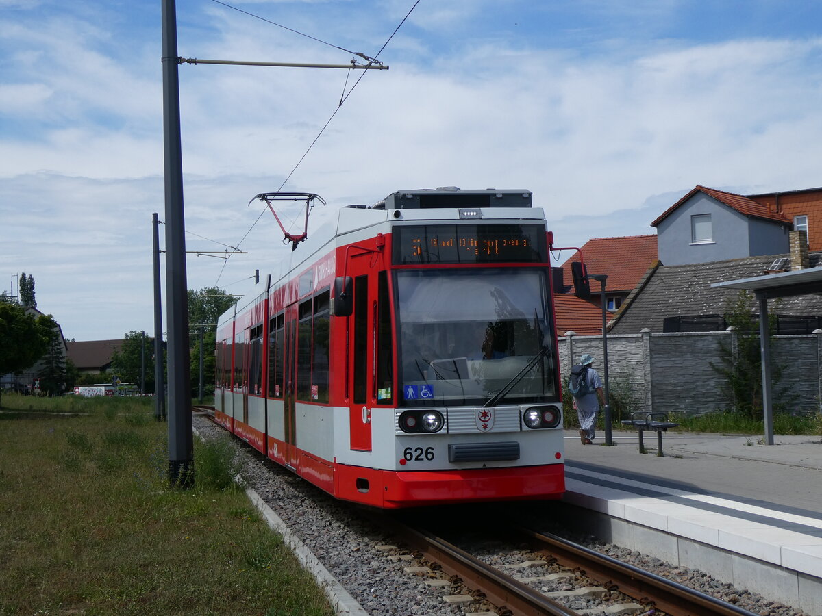 (264'577) - SNW.HAVAG-Tram - Nr. 626 - am 10. Juli 2024 in Bad D�rrenberg