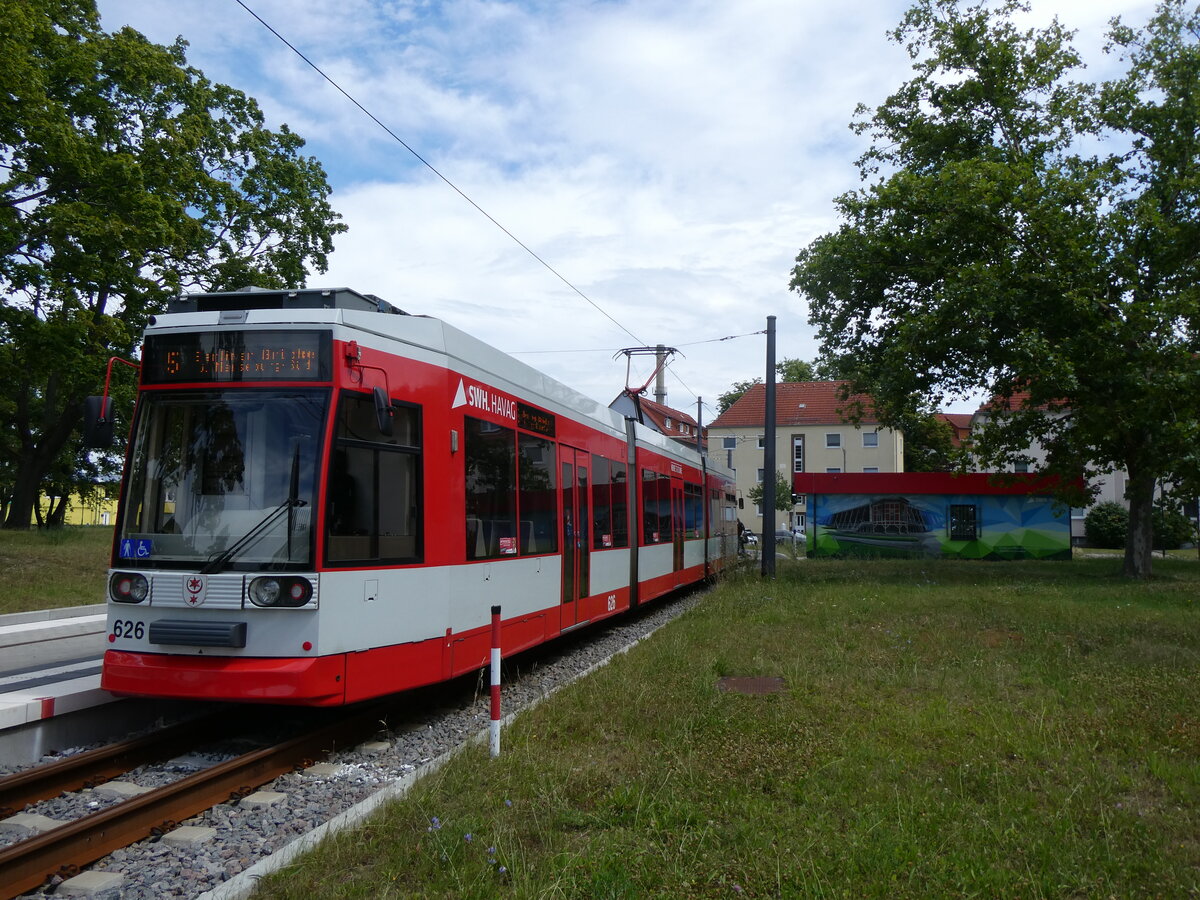 (264'579) - SNW.HAVAG-Tram - Nr. 626 - am 10. Juli 2024 in Bad D�rrenberg