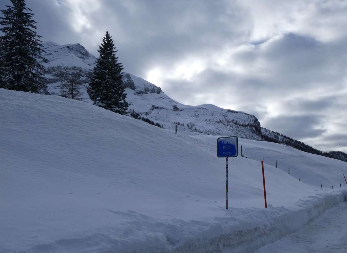 (270'083) - Schnee auf dem Col du Pillon am 21. Dezember 2024
