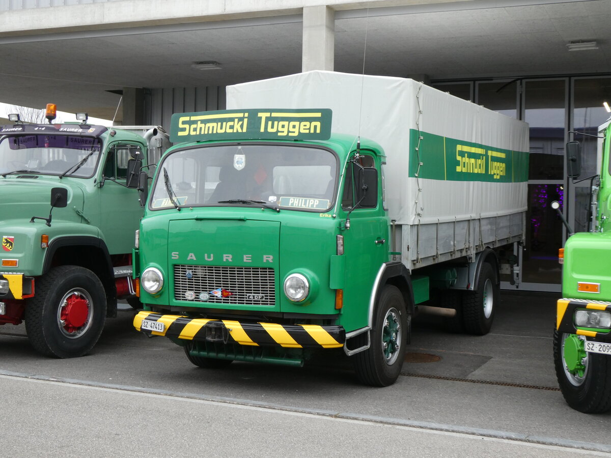 (272'942) - Schmucki, Tuggen - SZ 47'413 - Saurer am 15. M�rz 2025 in Derendingen, Enter