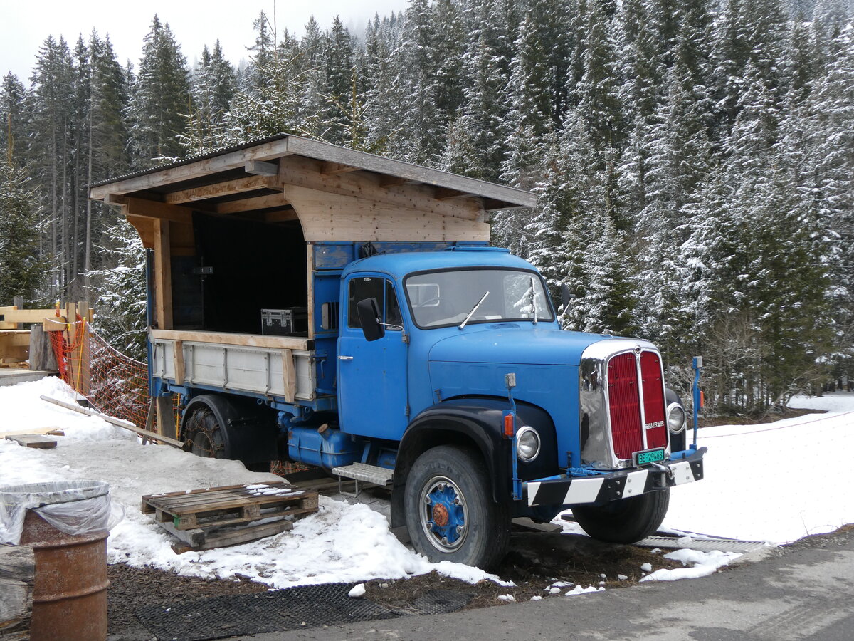 (273'051) - Saurer - BE 29'463 - am 17. M�rz 2025 in Adelboden, Bergl�ger