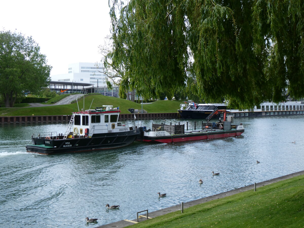 (274'875) - Schiff Ohre auf der Aller am 7. Mai 2025 in Wolfsburg