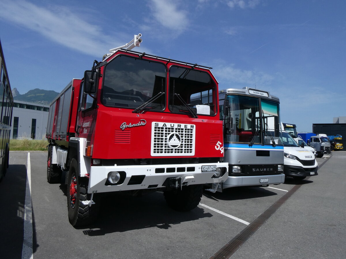 (276'676) - A�roport. Sion - Nr. 54/VS 497'435 - Saurer am 14. Juni 2025 in Aigle, Kolly SA 