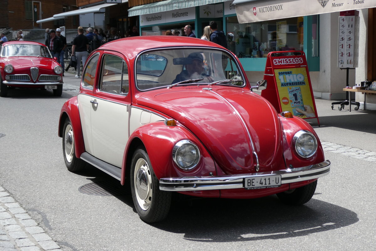 (278'162) - VW-K�fer - BE 411 U - am 27. Juli 2025 in Adelboden, Dorfstrasse