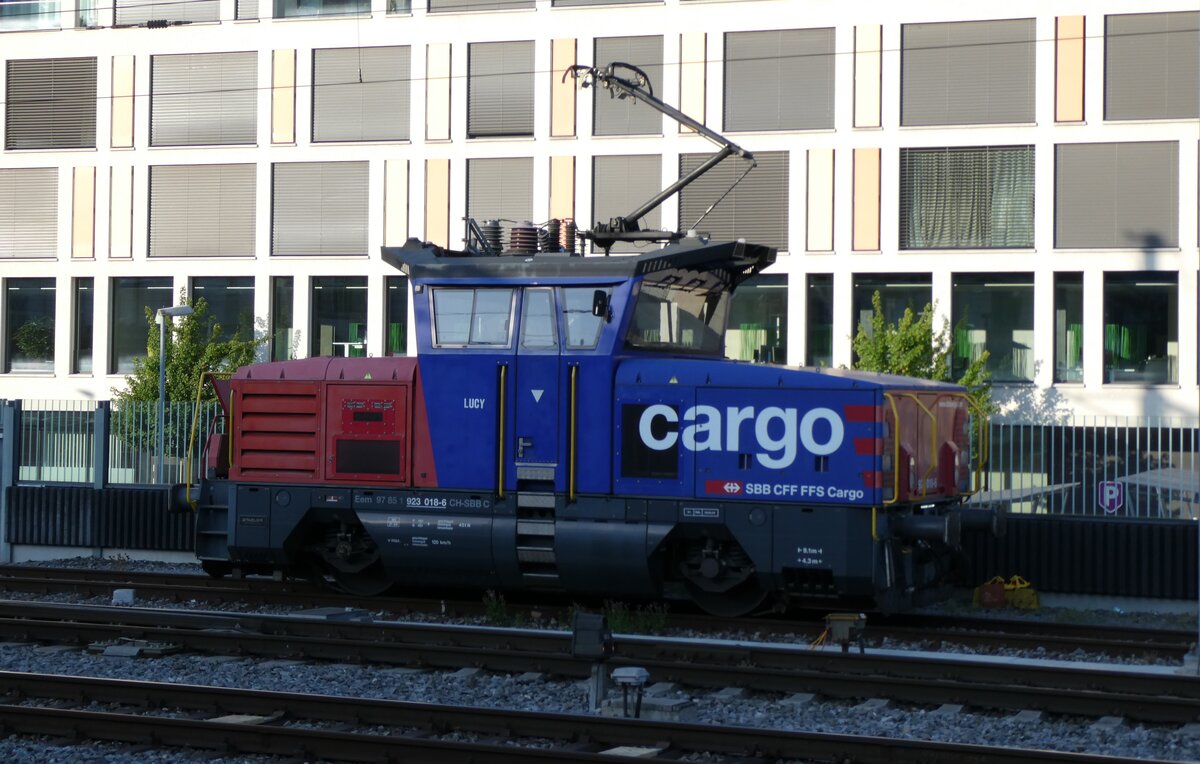 (278'672) - SBB-Rangierlokomotive - Nr. 923'018-6 - am 9. August 2025 im Bahnhof Thun