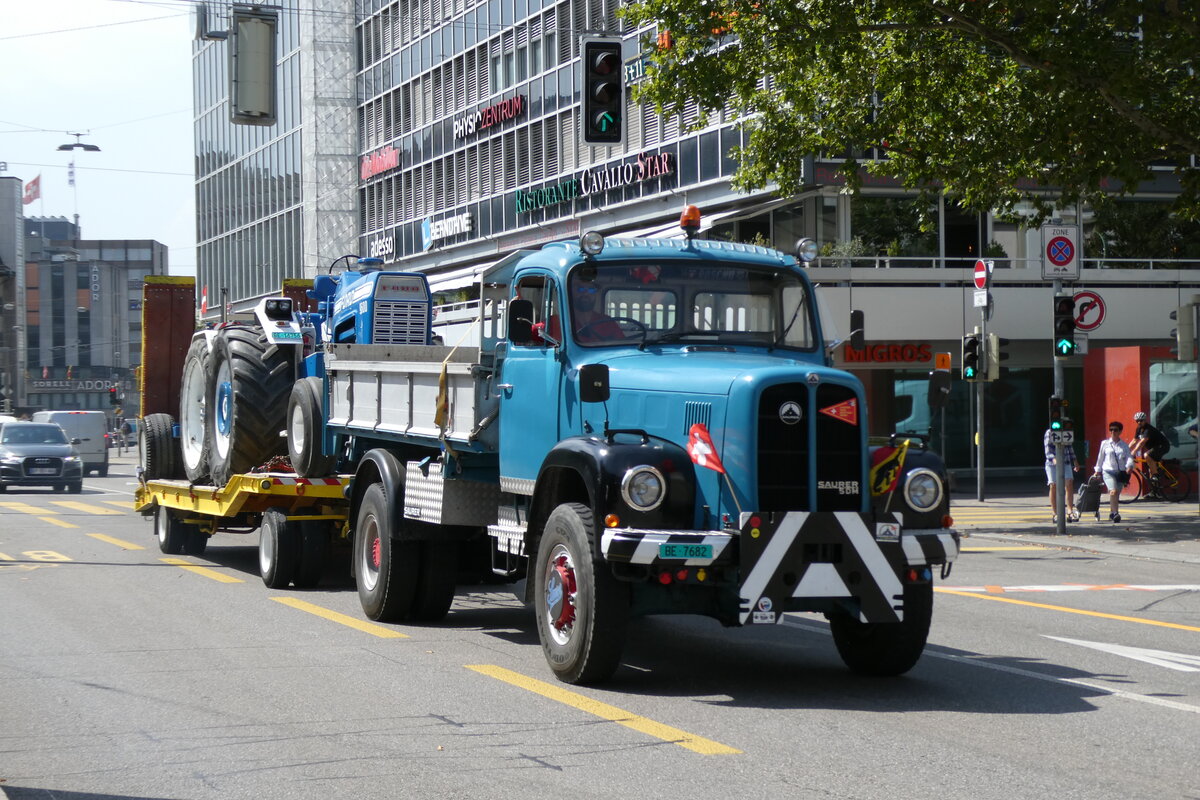 (278'910) - Saurer - BE 7682 - am 15. August 2025 beim Bahnhof Bern