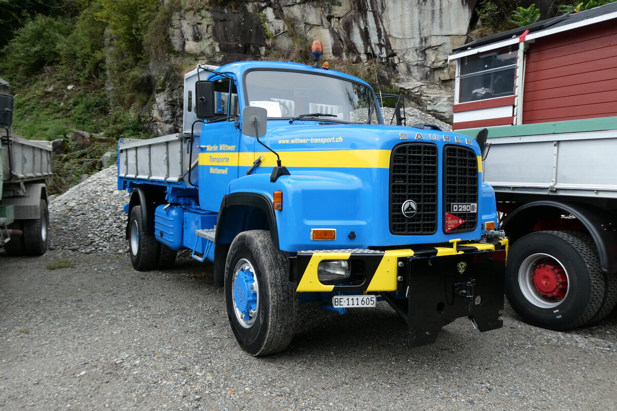 (280'354) - Wittwer, Wattenwil - BE 111'605 - Saurer am 13. September 2025 in Iragna, Riviera