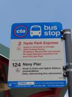 (153'160) - Bus-Haltestelle - Chicago, Navy Pier - am 18.