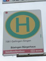 (173'952) - Bus-Haltestelle - B�singen, B�rgerhaus - am 20.
