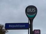 (166'963) - Bus-Haltestelle - Paris, R�publique - am 16.
