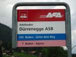 (127'963) - AFA-Haltestelle - Adelboden, D�rrenegge ASB - am 11.