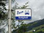 (128'050) - AFA-Haltestelle (LenkBus) - Lenk, Badg�ssli - am 25.