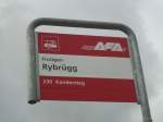 (138'448) - AFA-Haltestelle - Frutigen, Rybr�gg - am 6.