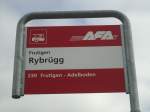 (138'449) - AFA-Haltestelle - Frutigen, Rybr�gg - am 6.