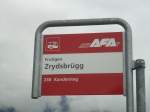 (138'452) - AFA-Haltestelle - Frutigen, Zrydsbr�gg - am 6.