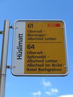 (170'104) - BLT-Haltestelle - Oberwil, H�slimatt - am 16.