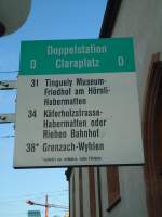 (140'524) - BVB-Haltestelle - Basel, Claraplatz - am 16.