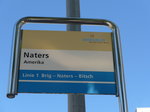 (173'676) - Ortsbus-Haltestelle - Naters, Amerika - am 7.