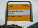 (127'526) - PostAuto-Haltestelle - Handegg, Kunzent�nnlen - am 4.