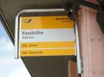 (127'552) - PostAuto-Haltestelle - Nufenen, Passh�he - am 4.