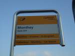 (132'406) - PostAuto-Haltestelle - Monthey, Gare CFF - am 22.