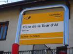 (132'485) - PostAuto-Haltestelle - Leysin, Place de la Tour d'A� - am 6.