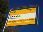 (137'012) - PostAuto-Haltestelle - Sch�nried, Birkenweg - am 25.