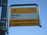 (138'157) - PostAuto-Haltestelle - Morges, Gare - am 9.