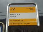 (138'433) - PostAuto-Haltestelle - M�lenen, Bahnhof - am 6.