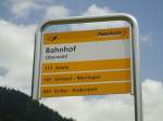 (140'285) - PostAuto-Haltestelle - Oberwald, Bahnhof - am 1.