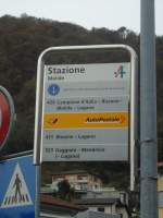 (147'770) - SNLL- + PostAuto-Haltestelle - Melide, Stazione - am 6.