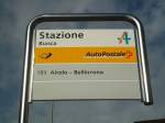 (147'863) - PostAuto-Haltestelle - Biasca, Stazione - am 6.