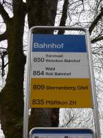 (149'557) - VZO-Haltestelle - Bauma, Bahnhof - am 6.