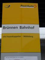 (156'104) - PostAuto-Haltestelle - Br�nnen, Bahnhof - am 26.