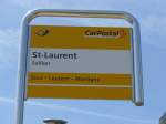 (160'431) - PostAuto-Haltestelle - Saillon, St-Laurent - am 10.