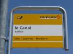 (160'435) - PostAuto-Haltestelle - Saillon, le Canal - am 10.
