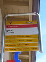 (161'256) - PostAuto-Haltestelle - Avenches, gare - am 28.