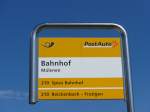 (163'708) - PostAuto-Haltestelle - M�lenen, Bahnhof - am 20.