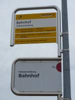 (164'675) - PostAuto- und TPF-Haltestelle - Schwarzenburg, Bahnhof - am 13.